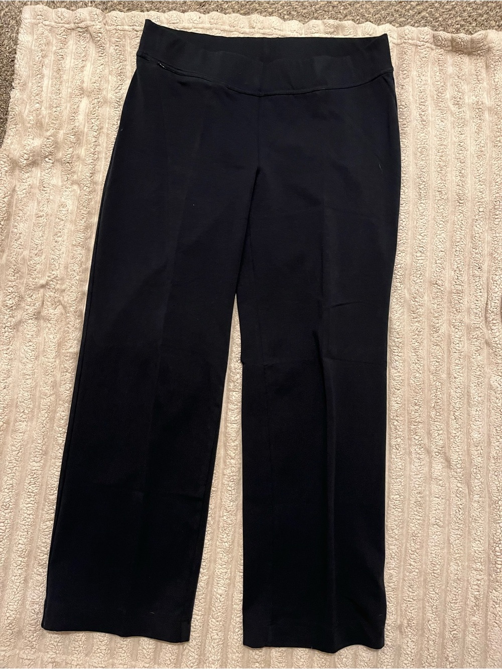 Lands' End Black Straight-Leg Pull-On Pants